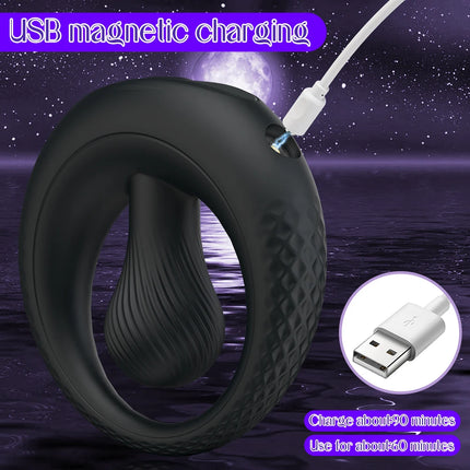 Vibrating Cock Ring Penis Ring for Men Ejaculation Delay Penis Perineum Stimulator Adult Goods Adult Goods Sex Toy for Men