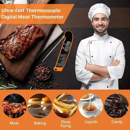 Digital Kitchen Food Meat Thermometer Digital Instant Read With High Accuracy Waterproof & Backlit For Grill BBQ Oven Kitchen