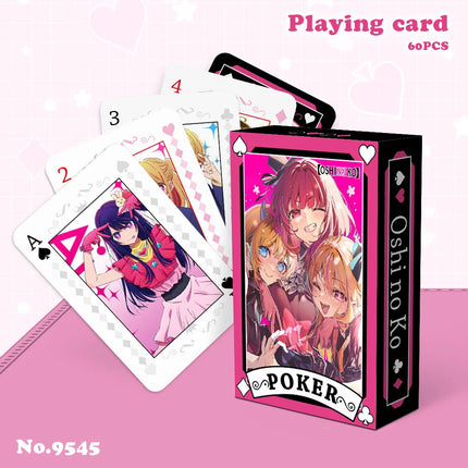 Anime Jujutsu Kaisen Haikyuu Cosplay Board Game Cards Genshin Impact Hardcover Poker Toy Gift