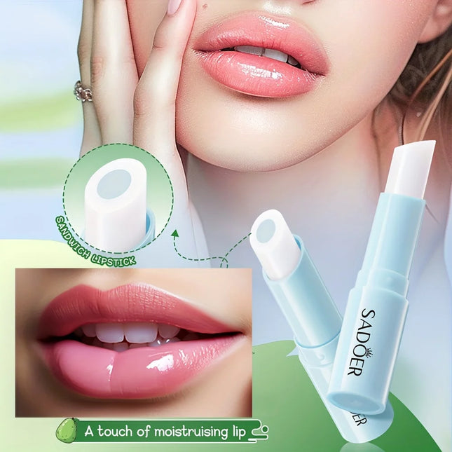 Avocado-Filled Temperature-Changing Moisturizing Lip Balm, Hydrating and Moisturizing Temperature-Changing Color Lip Balm 2.5g