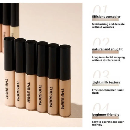 Full-coverage Liquid Concealer Stick Invisible Pores Flaw Concealment Skin Brightening Concealer Long Lasting Korean Cosmetics