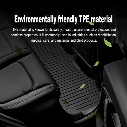 BYTON Floor Mats Compatible Custom Fit Floor Liners for 2023-2026 Tesla Model 3 Highland All Weather Protection car mats