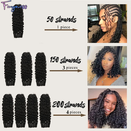 Burmese Curly Miracle Knots Human Crochet Human Hair For Braiding Boho Braids Pre-Separated Feather 100% Human Hair Extensions