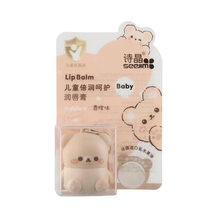 Children Fruity Lip Balm Moisturizing Anti-Dry Anti Crack Lip Balm Baby Available Lip Care Cute Little Bear Lipstick SkinCare