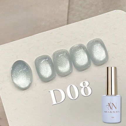 12ML 1-12pcs 2026 Autumn Nails Tyndall Whitening Cat Eye Gel Nail Polish Clear Glass Bead Cat Eye Nail Glue Yellow Nails Orange