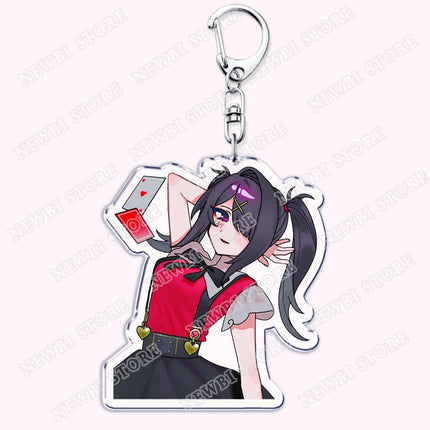 Video Game Ame Chan Keychains for Women Accessories Needy Streamer Emoji Cat Overload Girl Overdose Keyring Fans Friends Gifts
