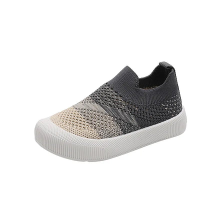 Size 20-31 Children Shoes Spring Autumn Kids Sneakers Soft Breathable Mesh Boys Slip-on Shoes Patchwork Color Girls Shoes