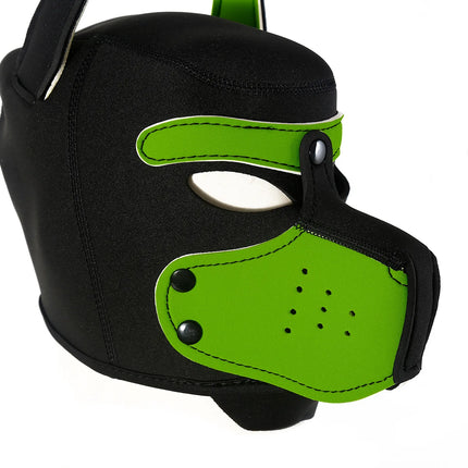 Adjustable Neoprene Puppy Play Hood Mask Pet Roleplay Padded Dog Head Mask BDSM Bondage Gear Adult Fetish Sex Toy for Men Women