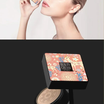Waterproof BB Cream Mushroom Head Air Cushion CC Cream Moisturizing Matte Full Coverage Acne Scars Brighten Skin Tone Cosmetics