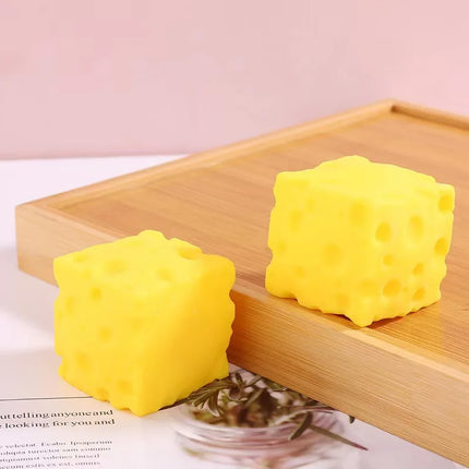 Squishy Square Cheese Squeeze Toys Slow Rebound Push Stress Relief Sensory Toy Soft Butter Cheese Fidget Toy Christmas Present