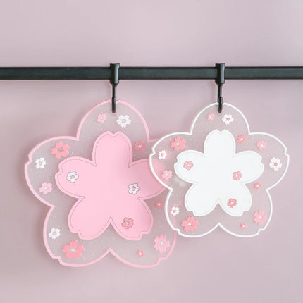 Kawaii pink colour Blossom Silicone Coasters Style Sakura Coffee Cup posavasos Sakura Insulated TableMat Tea Cup Home Decor Gift