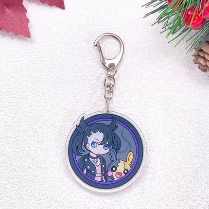 Pokémon Pikachu Gengar Bulbasaur Squirtle Car Keychain Accessories Acrylic Charms Pendant For Bag Key Holder Backpack Decoration