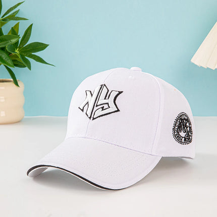 1pc unisex baseball cap with embroidered New York logo and stars - Lightweight cap, stretchable for adjustable buckle outdoor fi