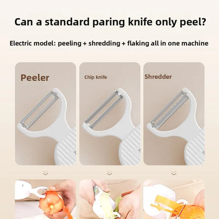 Electric fruit and vegetable peeler automatic peeler household multi-function peeler stainless steel fruit peeling tool