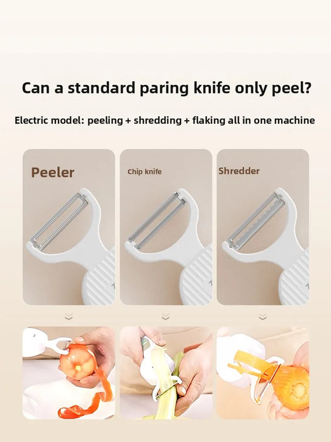 Electric fruit and vegetable peeler automatic peeler household multi-function peeler stainless steel fruit peeling tool