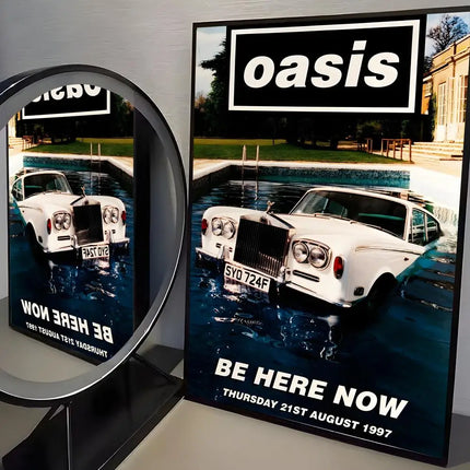Band O-Oasis Classics Poster Perfect Sticker Self Adhesive Art Designed for Home Dining Office Spaces