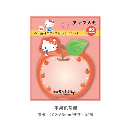 Kitty Keroppi Melody Kuromi Memo Pad Sanrio Pochacco Sticky Notes Stationery Label Notepad Planner Sticker Post School Supplies