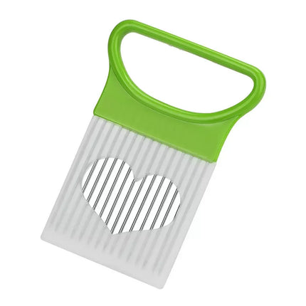 Effortlessly Slice Onions with this 1pc Colorful Onion Slicer Kitchen stainless steel potato chip onion holder