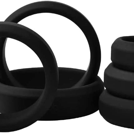 6 Pcs Male Penis Rings Cock Rings Sleeve Delay Ejaculation Silicone Beaded Time Lasting Erection Sex Toys For Men Adult Games