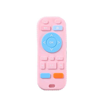 Baby silicone remote control teether baby anti-eating hand teething stick cartoon soothing bite toys