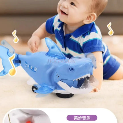 Children's toys with sound and movement, sharks swaying, fish toys with light, music, electric fish gifts