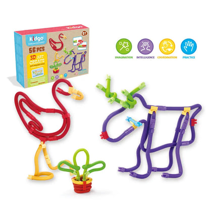 Twisting rod marble run Set 3D Assembly Building Stick Creative Design Blocks Early Education Puzzle montessori DIY Toys gifts