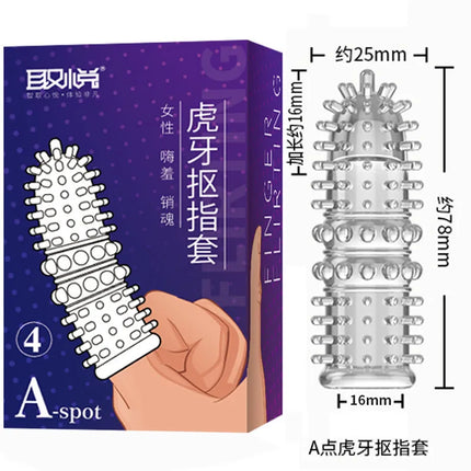 Finger Sleeves Vibrator Accessories Masturbation Sleeve G-Spot Clitoral Stimulator Finger Sleeves Sex Toys for Women Pleasure