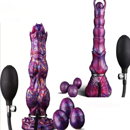2 Style Inflatable Ovipositor Fantasy Laying Eggs Anal Plug Alien Dildo Penis Female Masturbator Vaginal Ball Sex Toys For Adult