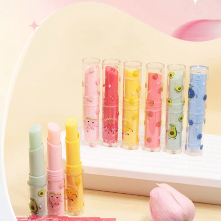 Fruity Color Changing Lip Balm Natural Temperature Change Coloured Lipstick Long Lasting Moisturizing Makeup Cosmetics for Women