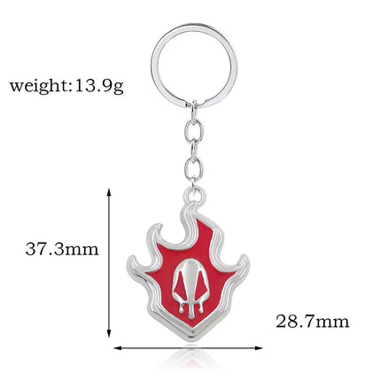 Anime Bleach Keychain Cosplay Props Kurosaki Ichigo Pendant Necklace For Women Men Backpack Charm Choker Jewelry Gifts