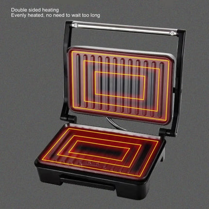 Panini Press Grill 850W Double Sided Heating Nonstick Breakfast Sandwich Maker For Kitchen