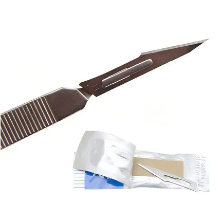 Sterile Surgical Scalpel Blades Individually Packaged, Carbon Steel 11 Extra Point & 23 Stainless Steel, Full Range of Sizes