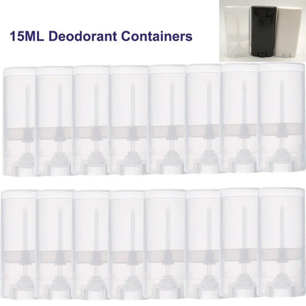 30Pcs Empty Lip Balm Tube 15ml Plastic Perfume Deodorant Containers Portable Makeup Lipstick Tubes Cosmetic Refillable Bottle