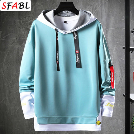 New Fashion Men's Hoodies Hip Hop Hooded Male Sweatshirts Men's Top Streetwear Casual Outdoor Breathable Pullovers Fashionable