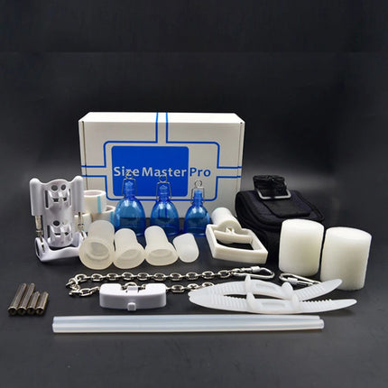Size Master Pro for male penis enlargement and lasting time training 3 sizes of vacuum cup and adjustable length of metal holder