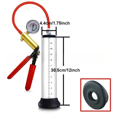 Acrylic Penis Enlarger Manual Penis Pump Sex Toy for Men Vacuum Pump Male Masturbation Penis Extender Trainer Adults Sex Product