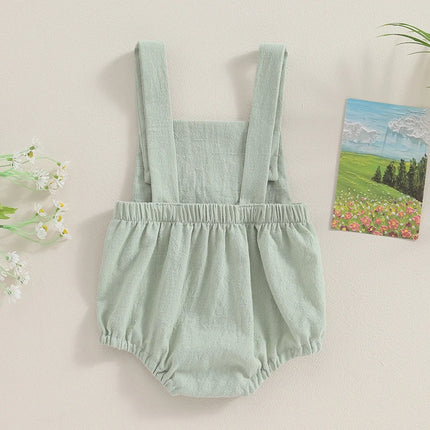 FOCUSNORM 0-12M Infant Baby Girls Boys Cute Romper Sleeveless Cartoon Duck Print Suspender Jumpsuit for Newborn