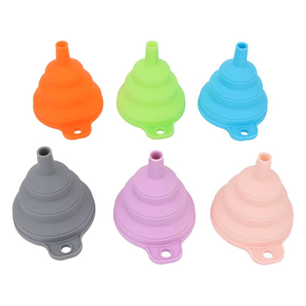 3 pc Silicone Collapsible Foldable Funnel Household Kitchen Cooking Tools Portable Wine Mini Portable Oil Pot Funnel