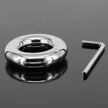 1Pc Heavy Metal Chastity Device Male Scrotum Testis Restraint Ball Stretcher Penis Rings Sex Toy for Men Gay Delay Ejaculation