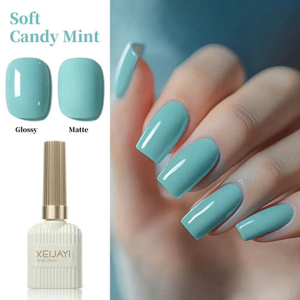 Gel Nail Polish Set 15ml Spring and summer milk white mint green Nude Varnish Gel Lacquer Top Coat for UV LED Curing