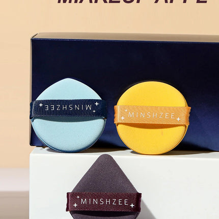 3Pcs Makeup Sponge Puff Set Soft Cotton Face Base Cushion Puffs Washable Velvet Makeup Puff Concealer Foundation Cosmetics Tools