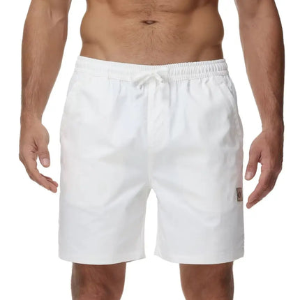 Summer Men's Casual Golf Shorts with Zipper Pockets Cotton Drawstring, Stretch Waist Sport Shorts for Outdoor Sport