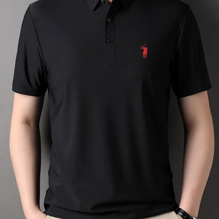 Luxury classic men's brand Paul original pony embroidered comfortable POLO shirt summer new casual breathable short sleeved top