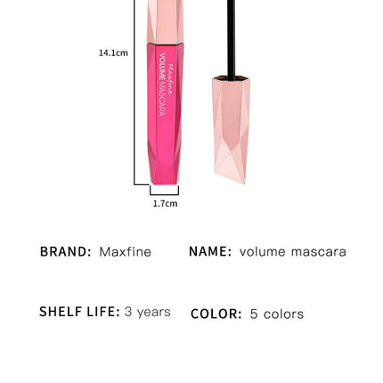 Diamond Dense Mascara Waterproof Non Smudging Long Lasting For Natural Dense Curled And Long Lashes