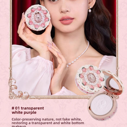 Flower knows Strawberry Cupid series Pressed Powder Matte Soft Focus Oil Control Holding Powder