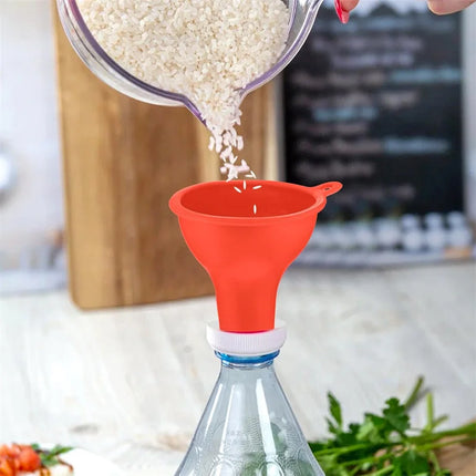 4 Pieces Wide Mouth Funnel Flexible Condiment Sauce Canning Set For Home Restaurant Kitchen Squeeze Bottles Jars Cans