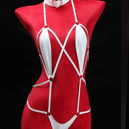 Hot Sexy Micro Bikinis Women Sexy Lingerie Erotic PU Bodysuit Porn Game Outfits Fancy Mini Bodycon Underwear Sexy Beachwear