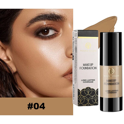 White Liquid Foundation Cosplay Face Makeup Base Long-lasting Waterproof High Coverage Concealer Foundation Makeup for Women