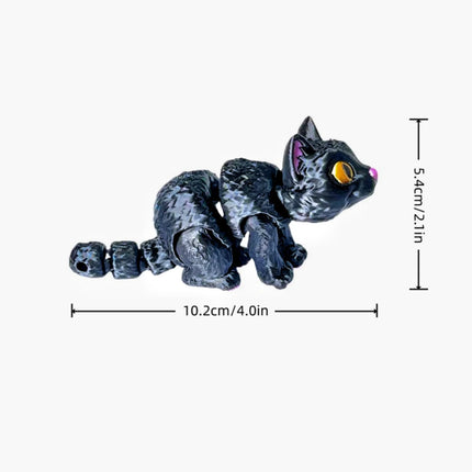 1 Piece - 3D Printed Articulated Black Cat Figurine, Indoor and Outdoor Desktop Decoration, Wedding, Birthday, Christmas, New Year Gift, Party Favor Filler