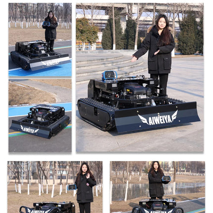 Customized AWY-900 All-Terrain Zero-Turn Remote Mower, 1500W*2 Brushless Motors for Stable Mowing snow shoveling lawn mower